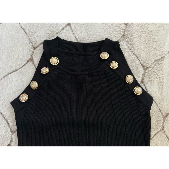 DAIMARAN Paris Women's Matching Set 2 Pieces Tank Top + Short Ruffle Black S - Picture 11 of 11